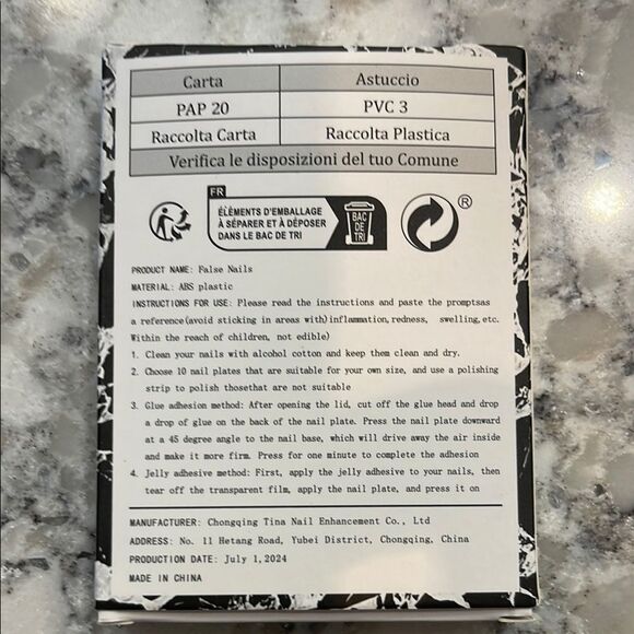 Source Unknown Floral Nail Set - Pink and White - Picture 3 of 5